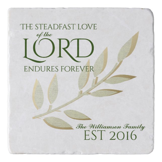 Steadfast Love of the Lord Bible Verse Trivet (Front)