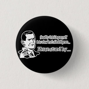 Steadily Drinking Retro Party Guy Button