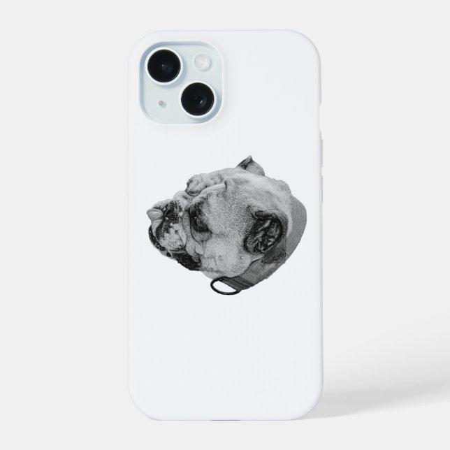Steady Bulldog Warmth iPhone 15 Case (Back)