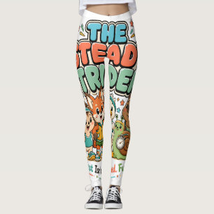 Steady Striders Cute Running Club Animal Friends Leggings