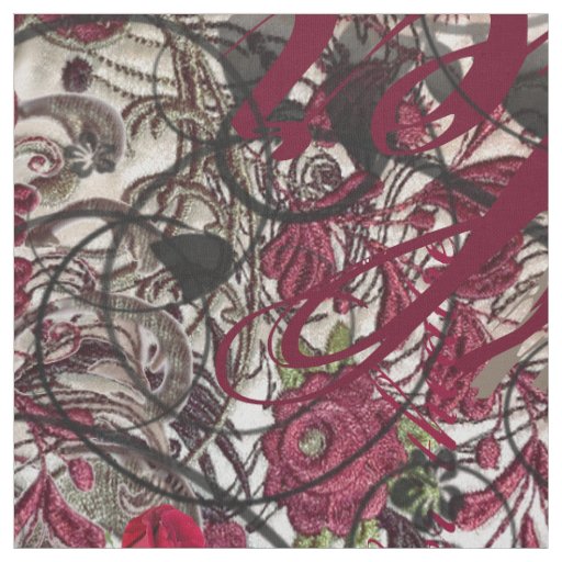 Steady Threads Modern Vintage Rose & Calligraphy Fabric