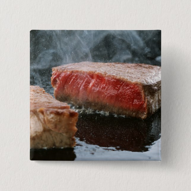 Steak 3 pinback button (Front)