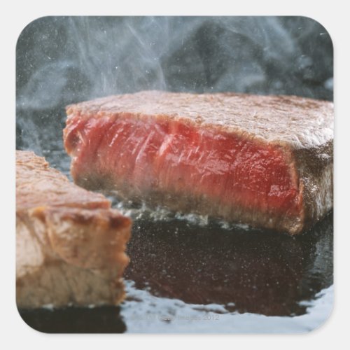 Steak 3 square sticker