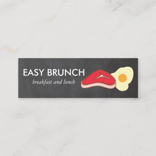 Steak and Eggs Chalkboard Mini Business Card