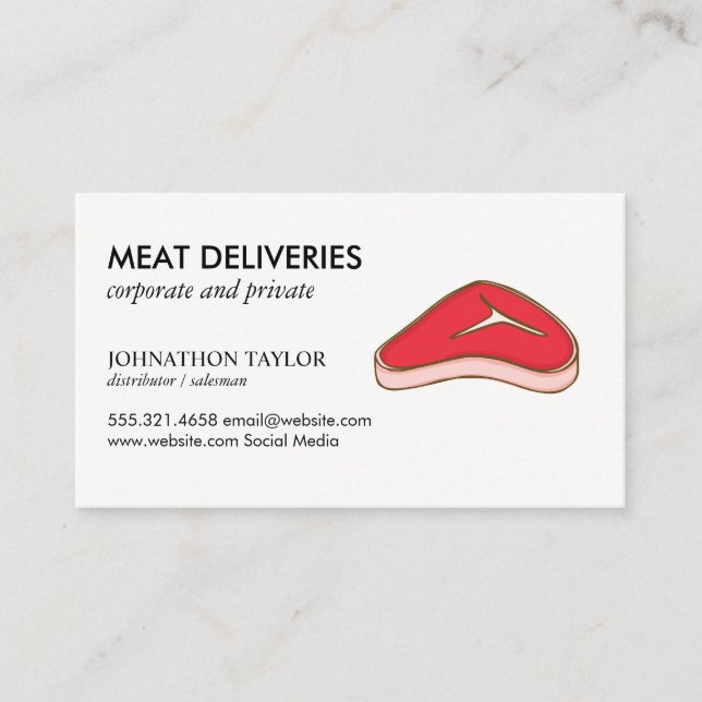 Steak Business Card (Front)