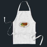 Steak cartoon illustration adult apron<br><div class="desc">Steak cartoon illustration</div>