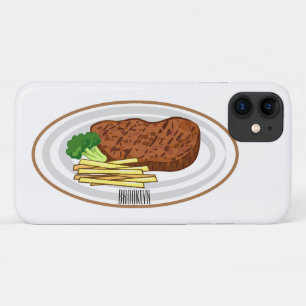 Steak cartoon illustration iPhone 11 case