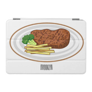 Steak cartoon illustration iPad mini cover