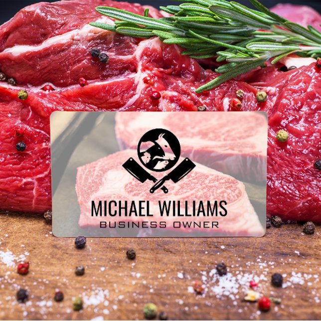 Steak Cuts | Butcher Knives Logo Business Card (Creator Uploaded)