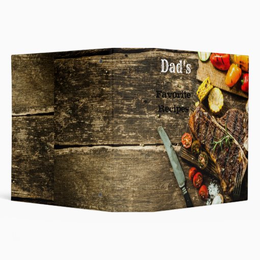 Steak Lovers Recipe Organizer 3 Ring Binder Zazzle