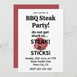 Steak Sticks Funny Steak BBQ Party