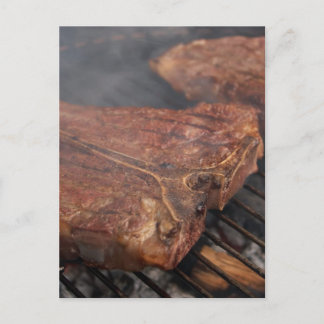 Steaks Grilling Barbecue Grills Meat Postcard