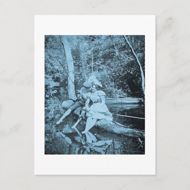 Stealing a Kiss (Cyanotope) Postcard (Front)