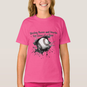 Stealing Bases and Hearts, One Game at a Time T-Shirt