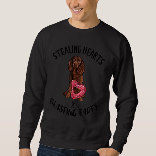 Stealing Heart Blasting Fart Us Water Spaniel Vale Sweatshirt