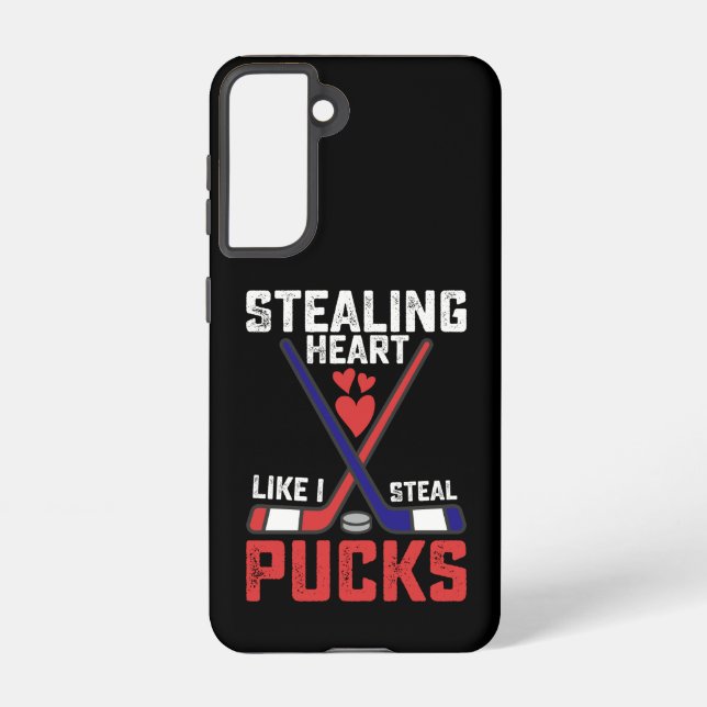 Stealing Heart Like I Steal Pucks Hockey Valentine Samsung Galaxy Case (Back)