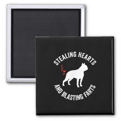 Stealing Hearts And Blasting Farts Boston Terrier Magnet