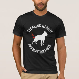 Stealing Hearts And Blasting Farts Boston Terrier T-Shirt
