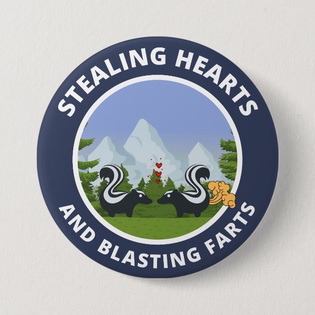 Stealing hearts and blasting farts button (Front)