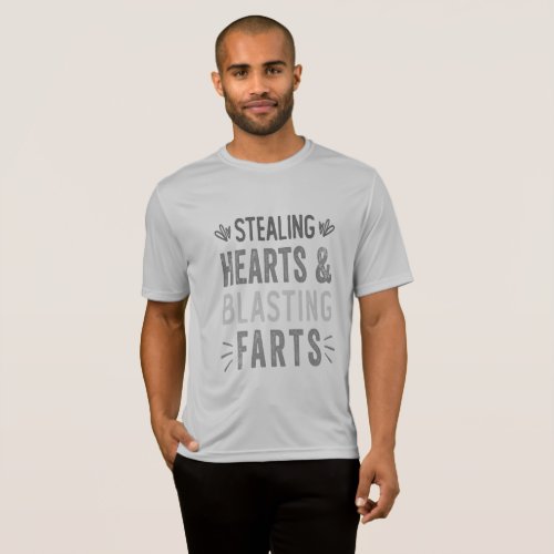 Stealing Hearts And Blasting Farts Funny Valentine T_Shirt