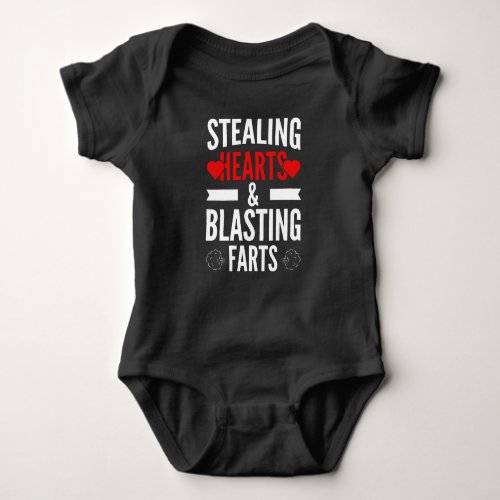 Stealing Hearts  Blasting Farts Design Baby Bodysuit