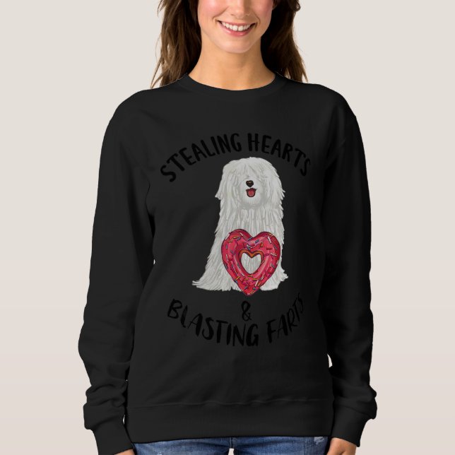 Stealing Hearts Blasting Farts Pulik Valentines Da Sweatshirt (Front)