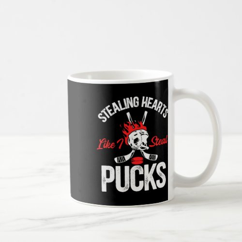 Stealing Hearts Like I Steal Pucks Ice Hockey Vale Coffee Mug