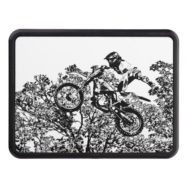 Stealing the Air - Freestyle Motocross Rider Hitch Cover (Front)