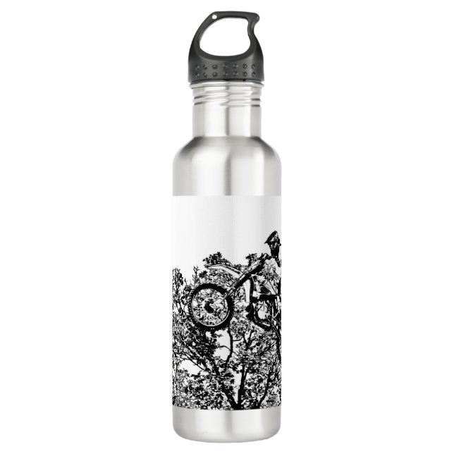 Stealing the Air - Freestyle Motocross Rider Stainless Steel Water Bottle (Front)