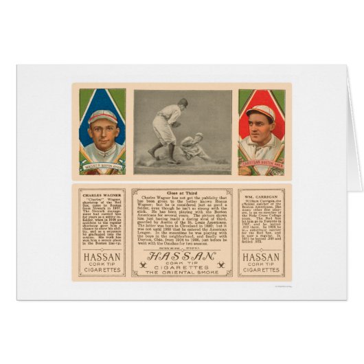 Stealing Third Red Sox Baseball 1912 Cards (Front Horizontal)