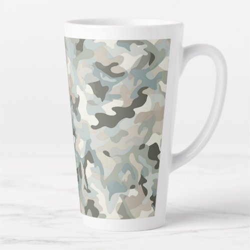 Stealth Blue Camo Wave Latte Mug