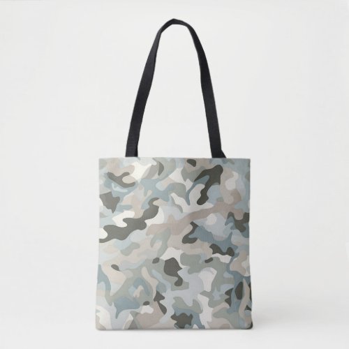 Stealth Blue Camo Wave Tote Bag