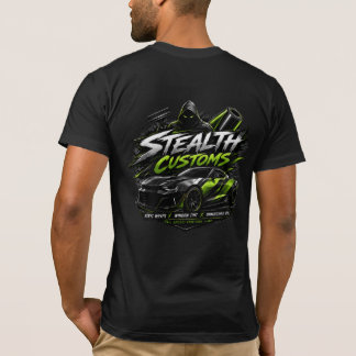 Stealth Customs Vinyl Wrap Window Tint Graphic T-Shirt