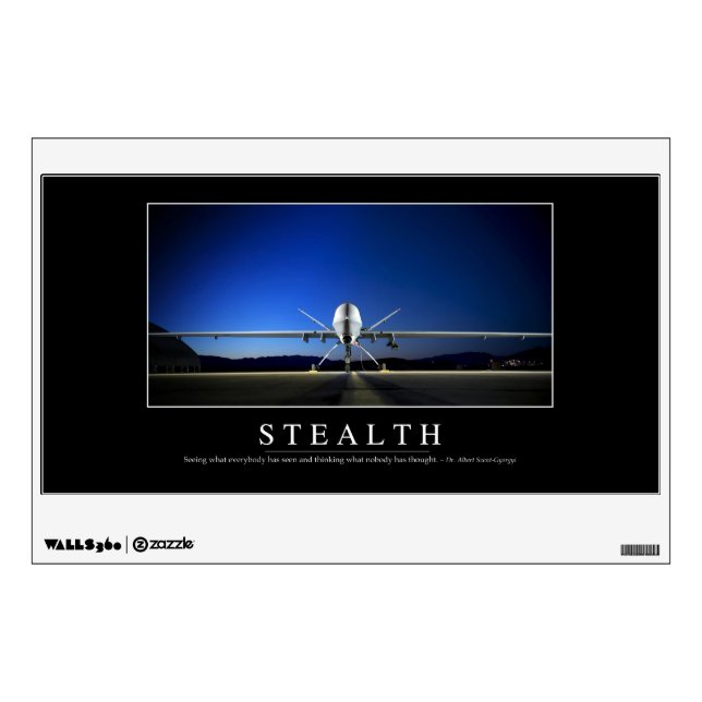 Stealth: Inspirational Quote Wall Decal (Front)
