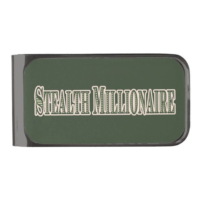 Stealth Millionaire Gunmetal Finish Money Clip (Front)