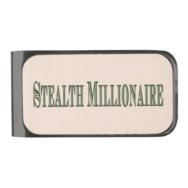 Stealth Millionaire Gunmetal Finish Money Clip (Front)
