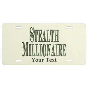 Stealth Millionaire License Plate