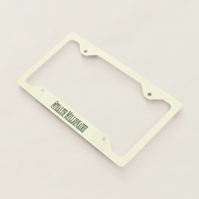 Stealth Millionaire License Plate Frame (3/4)