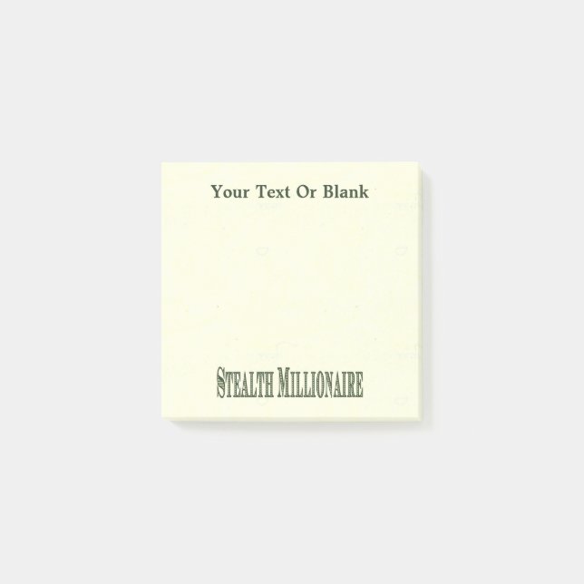 Stealth Millionaire Post-it Notes (Front)