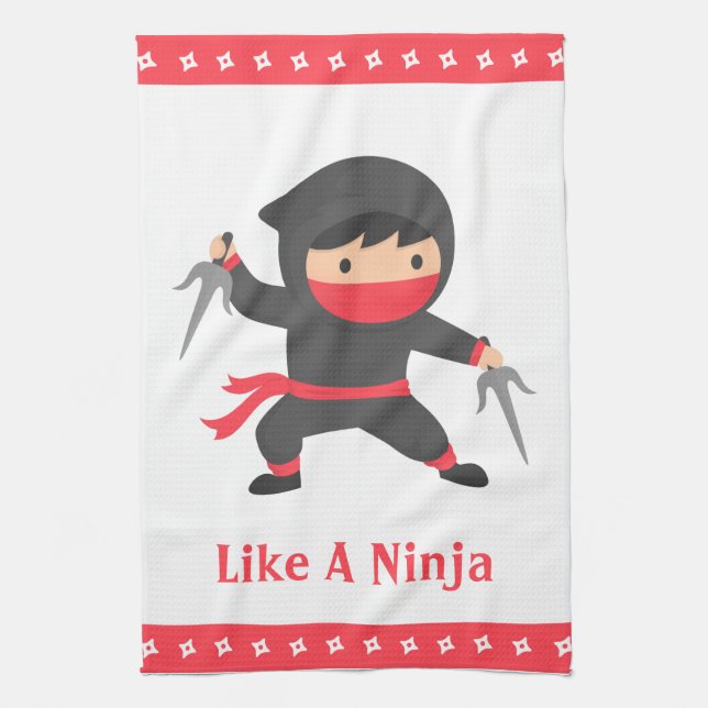 Stealth Ninja with Sai Weapons for Kids Towel (Vertical)