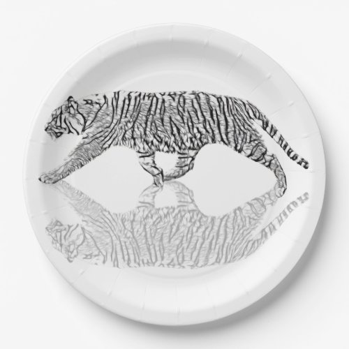 STEALTH TIGER PAPER PLATES