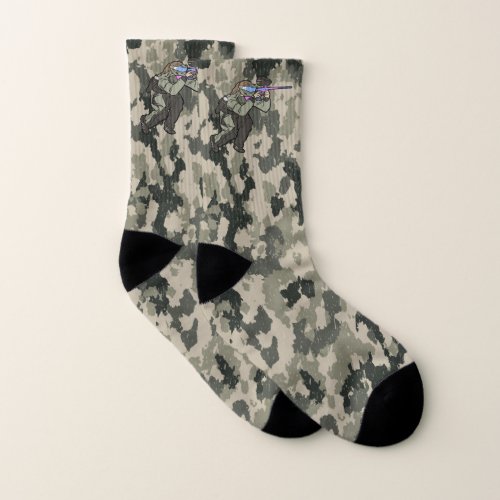 Stealthy Woman  Paintball Sports Competitor Socks