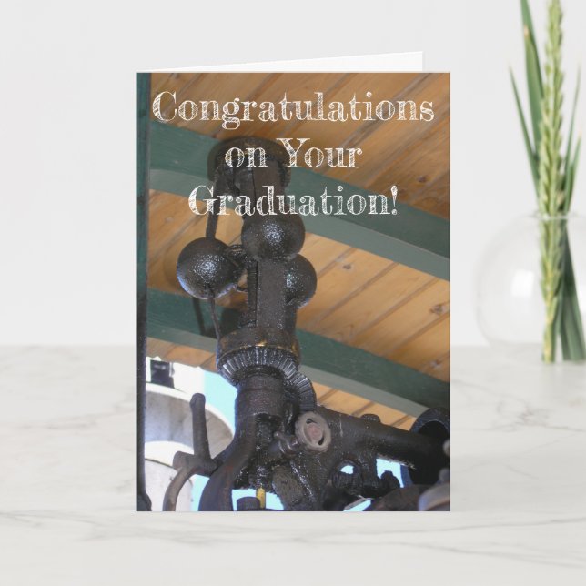 Steam Ahead Graduation Card (Front)