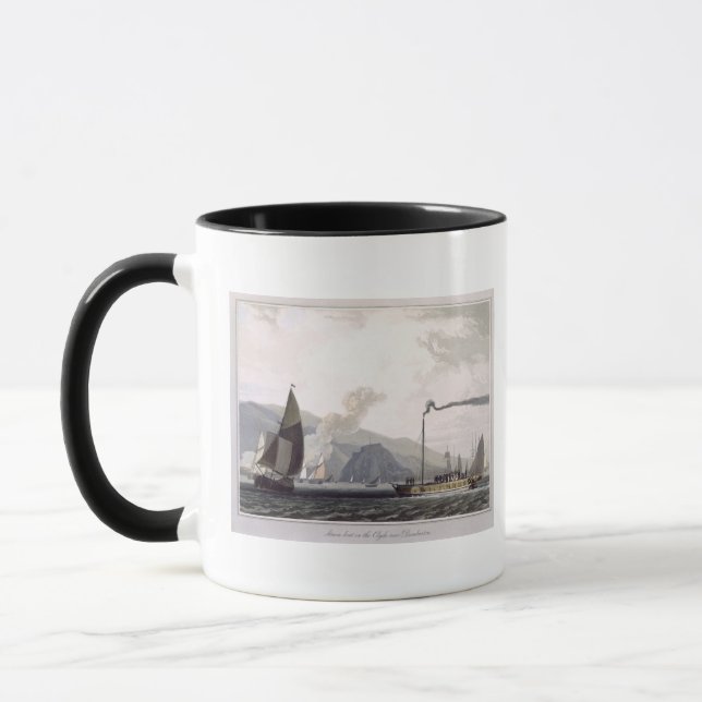 Steam boat on the Clyde near Dumbarton, from 'A Vo Mug (Left)