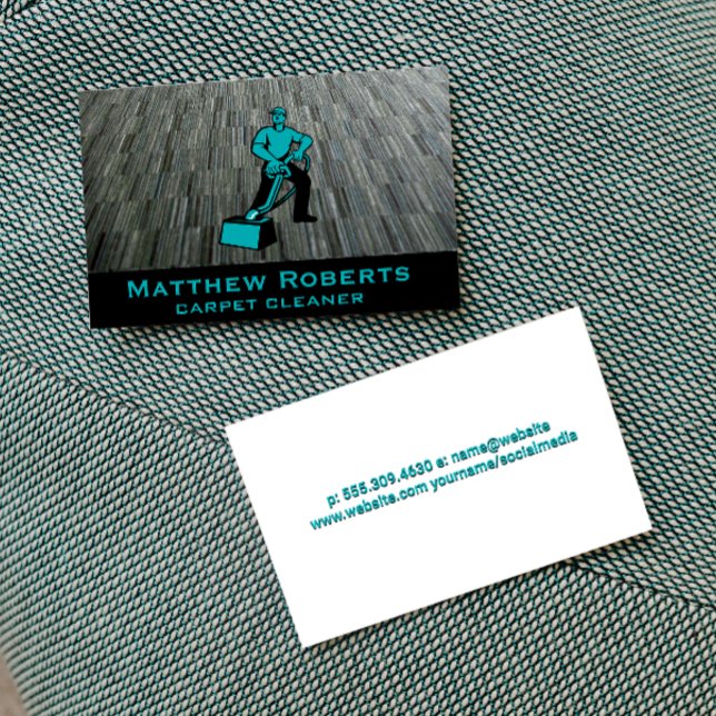 Steam Cleaner | Carpeting Background Business Card (Creator Uploaded)