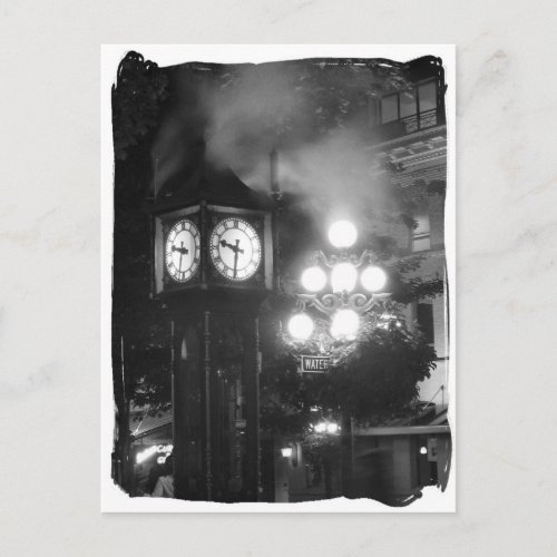 Steam Clock Gastown Postcard