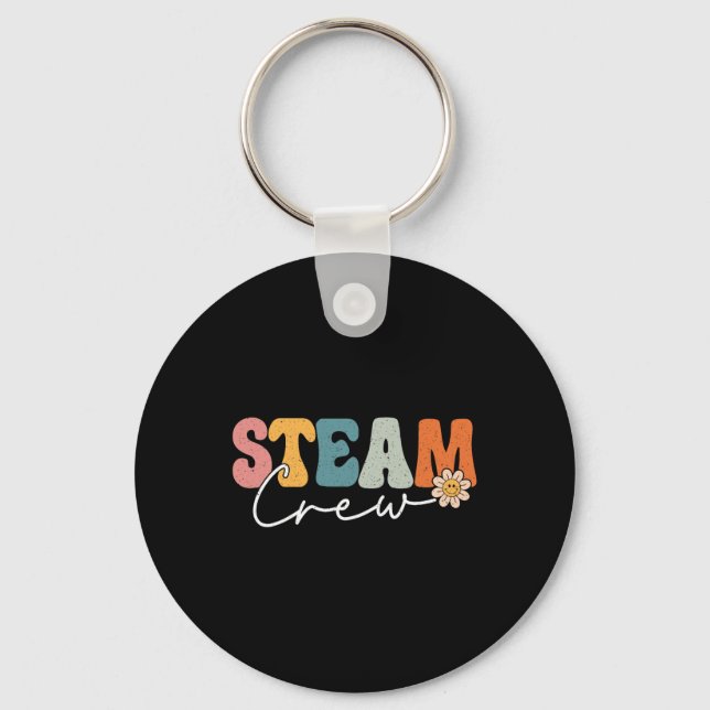 Steam Crew Back To School Science Engineering Tech Keychain (Front)