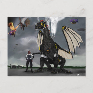 Steam Dragon Wars Postcard