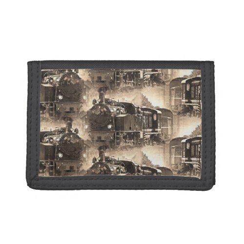 Steam Dreams _  Railway Engine  Trifold Wallet