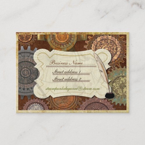Steam Elegance ANTIQUE COSTUME RE-INACT Business Card Template